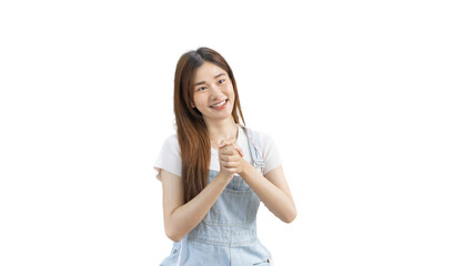 Beautiful woman with a social media influence is greeting the audience for recording vlog video live streaming, Online fashion clothing business, Using psychology to generate interest in customers.