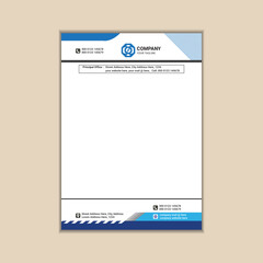 "Professional and Polished: A Clean and Simple A4 Corporate Business Letterhead with Bleed Vector Design"