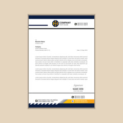 "Sleek and Professional Corporate Letterhead Design: A Clean and Simple Approach"