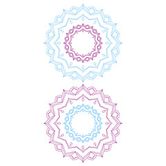 Natural Mandalas Sign Symbol Logo isolated on White