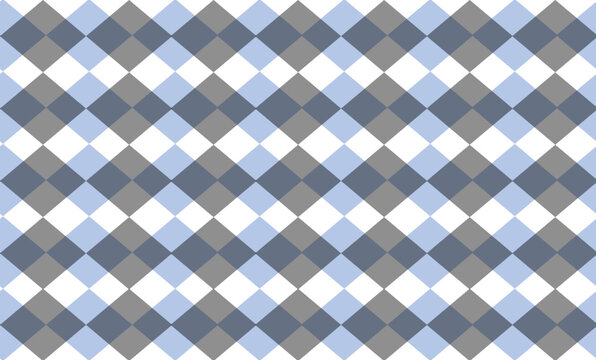 two tone blue diamond checkerboard repeat pattern, replete image, design for fabric printing