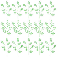 Natural Spring Green Leaves Pattern, Texture, Background Vector