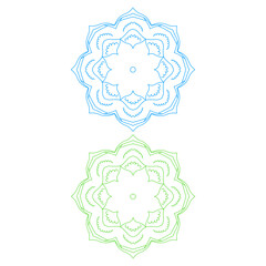 Natural Mandalas Sign Symbol Logo isolated on White