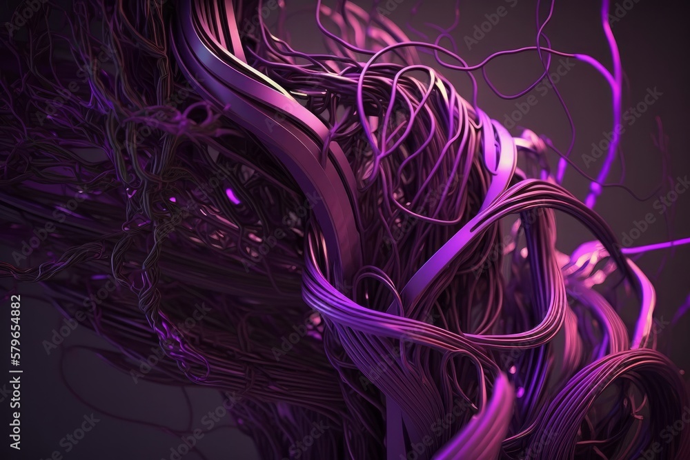 Poster abstract fractal illustration for creative design. generative ai