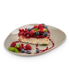 Slice of summer sponge cake