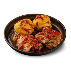 Delicious gravy of chicken meat