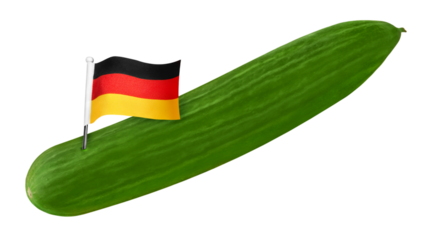 Gurke und Deutsche Flagge Hintergrund transparent PNG cut out