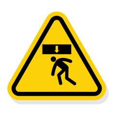 ISO Warning Sign: Body Crush Force From Above Symbol