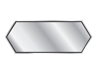 Silver metal frame luxury png