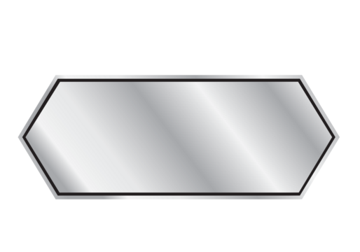 Silver metal frame luxury png