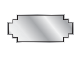 Silver metal frame luxury png