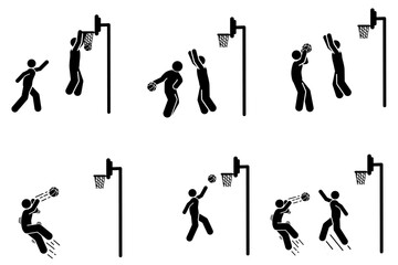  Basketball player black simple icon on white background. Vector illustration. © adi yuhanggana