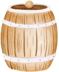 honey barrel watercolor png