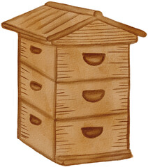 beehive watercolor png