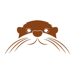 Otter icon logo design