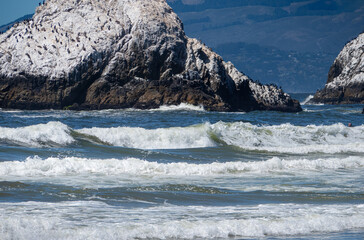 San Francisco Panorama view to Baker Beach during Summer time