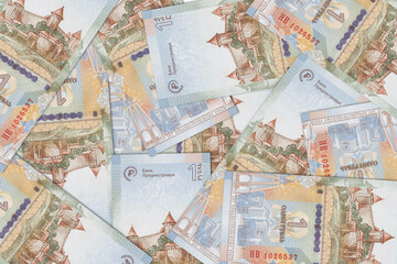 Transnistrian banknotes. Close up money from Transnistria. Transnistrian ruble.3D render