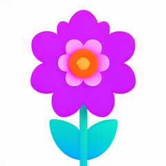 Fototapeta premium Colorful 3d emoji flowers icon illustration isolated on white background. art style for banner, poster, promotion, web site, online shopping, advertising.