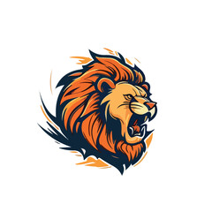 Lion head vector logo template for your sport team or corporate identity.