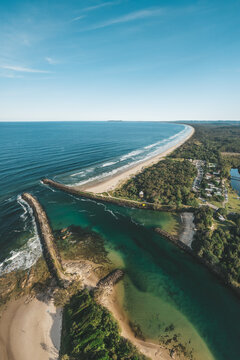 Aerial View Of Brunswick Heads, NSW