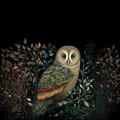 Acrylic prints Owl Cartoons Tate Collection · Eden Garden Flight · Healthy Garden Flying. Creatures · Digital Art Illustrations