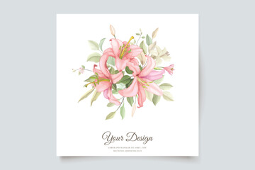 hand drawn floral ornament invitation card set
