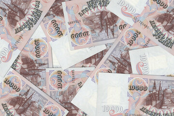 Transnistrian banknotes. Close up money from Transnistria. Transnistrian ruble.3D render