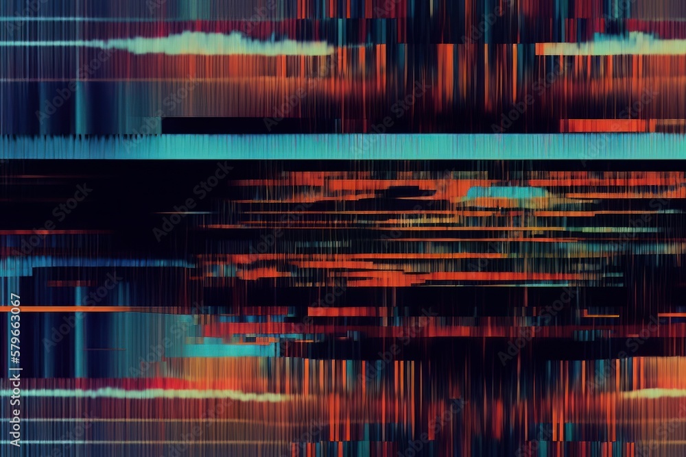 Leinwandbilder abstract digital glitch background texture. detailed generative art. generative ai