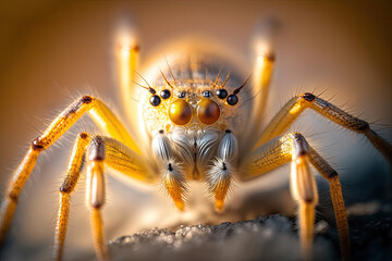 Fototapeta premium spider on a leaf created with Generative AI technology