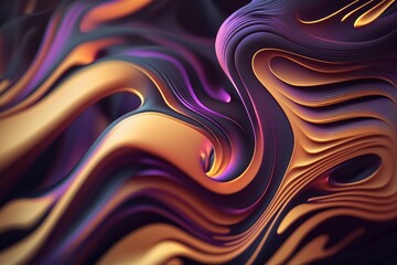 Fototapeta na wymiar Abstract colorful wavy background, Generative AI