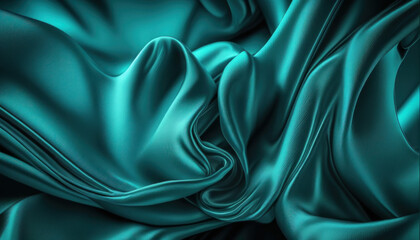 Obraz premium Grün, Seiden, Seide, Vorhang, glänzend,