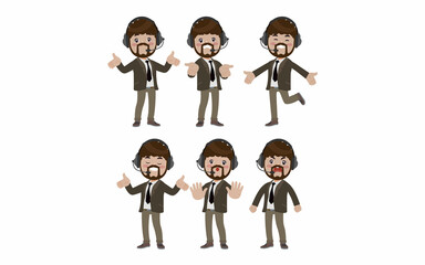 Call center and customer service character