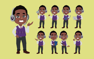 Call center and customer service character