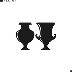Ancient Greek vases silhouette