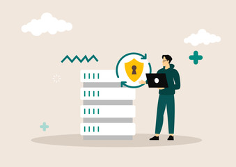 Digital business concept illustrations Modern vector style for graphic