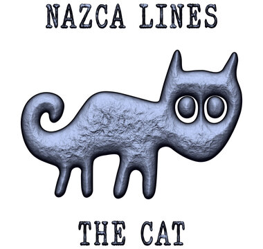 Cat - a paraphrase of the famous geoglyph The Cat from Nazca