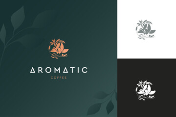 Abstract elegant floral logo design for flier or flower shop or beauty