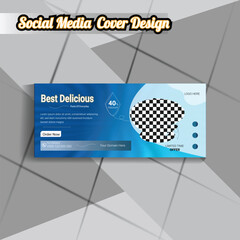 food social media cover design template