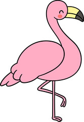 Flamingo Summer Illustration