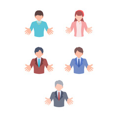 それぞれの役割を担うメンバーのアイコンセット