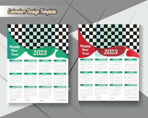 new year calendar design template