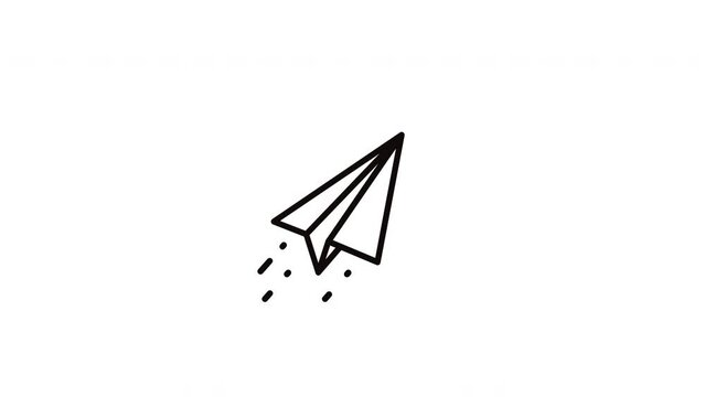 paper plane icon animation.