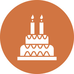 Vector Design Birthday Cake Icon Style