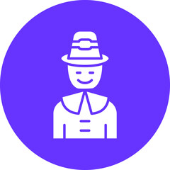 Vector Design Pilgrim Icon Style