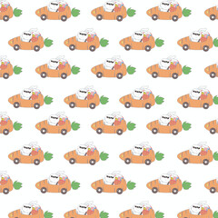 Cute bunny with easter theme. Funny fantasy cartoon character. It’s for kids fashion artworks, children books, birthday invitations, greeting cards, posters. Vector file. 