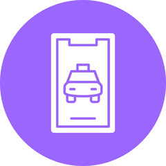 Obraz premium Vector Design Mobile Taxi Icon Style