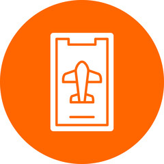 Vector Design Mobile Airplane Mode Icon Style