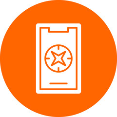 Vector Design Mobile Compass Icon Style
