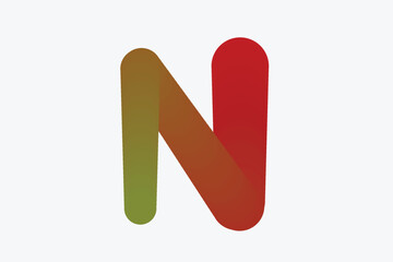 3d red letter N