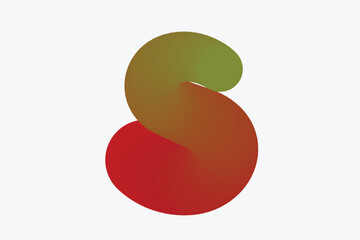 illustration of a red and green alphabet